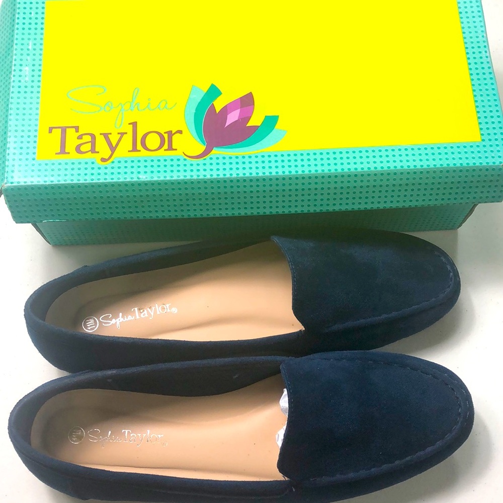 Sophia Taylor Blue Suede Slip-on